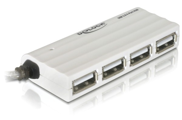 EU Product - USB-HUB 4-Port USB, silber, slim extern thumbnail