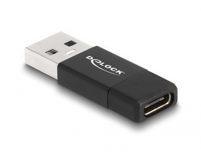 EU Product - USB-A to USB-C female Adapter, Active - Black thumbnail