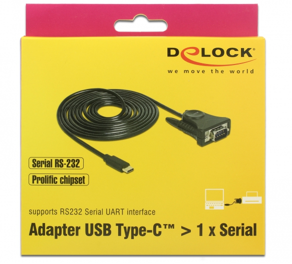 EU Product - Adapter USB Type-C -> Seriell DB9 RS232 thumbnail