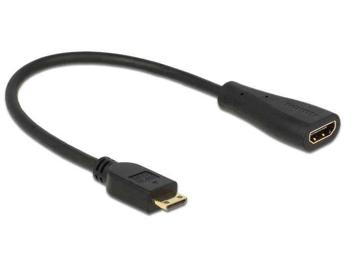 EU Product - HDMI Kabel Ethernet A -> mini C Bu/St 0.23m thumbnail
