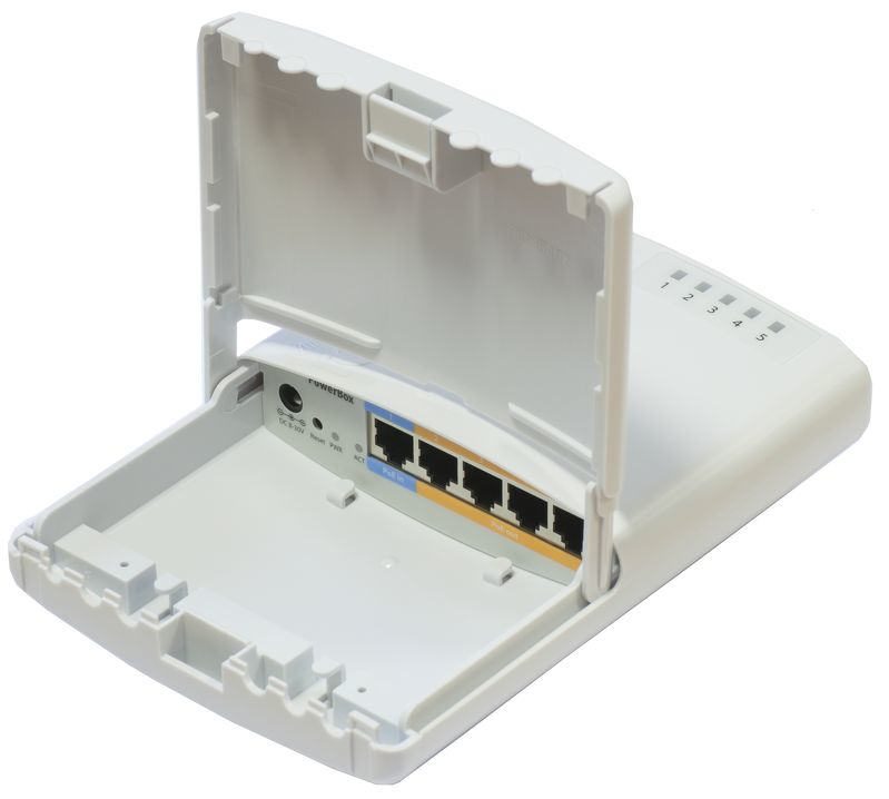 PowerBOX + Outdoor Case - RB750P-PBr2 (RouterOS L4) thumbnail
