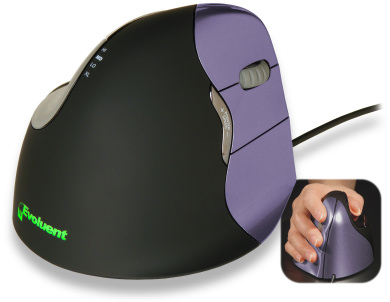 An Evoluent product. The VMOUS4RS is a SMALL RIGHT HANDED Evoluent VerticalMouse. Patented design that supports your hand in a relaxed handshake position- and eliminates the arm twisting required by ordinary mice. The 4 is the latest evolution of this awa thumbnail
