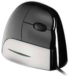 An Evoluent product. The RIGHT HANDED Standard VerticalMouse is a vertical patented mouse that supports your hand in a relaxed handshake position- and eliminates the arm twisting required by ordinary mice. Includes 3 buttons plus scroll and 1300 Dpi Red o thumbnail