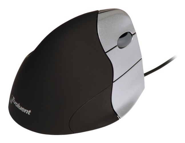An Evoluent product. The RIGHT HANDED Evoluent VerticalMouse 3 is a vertical patented mouse that supports your hand in a relaxed handshake position- and eliminates the arm twisting required by ordinary mice. The mouse also remains steady when you press th thumbnail