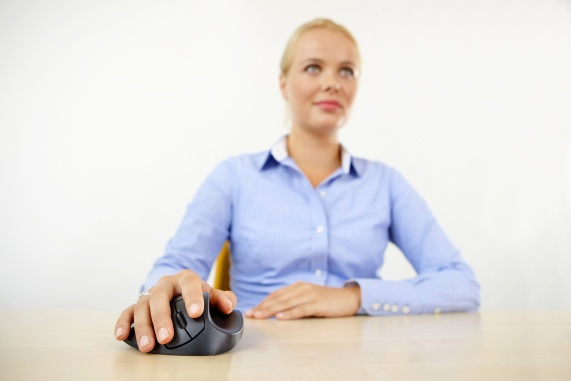 BakkerElkhuizen/Hippus HandShoe Righthanded Small Wireless LightClick ergonomic mouse supporting hand position which can help prevent the onset or reduce the pains caused by upper-limb disorders such as RSI and Carpel tunnel syndrome. thumbnail