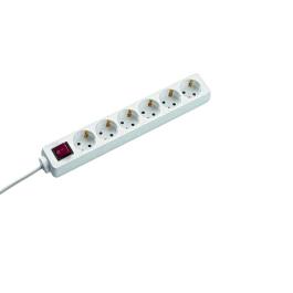 EU Product - SELLY Steckdosenleiste 6x Schutzkontakt Schalter wei - Power Strip thumbnail
