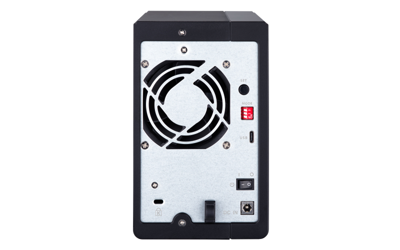 2-bay 3.5in SATA HDD USB 3.0 type-C hardware RAID external enclosure. USB-C to USB-A cable included. Expansion unit for QNAP NAS Windows Mac Linux computers. thumbnail