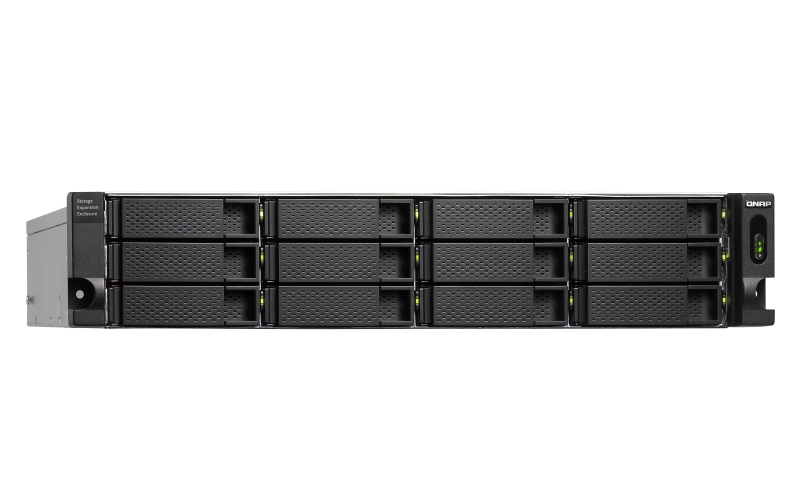 12-bay 2U rackmount USB-C 3.1 Gen2 10Gbps JBOD expansion unit redundant PSU with a 1-meter USB-C to USB-A 3.1 Gen2 cable. thumbnail