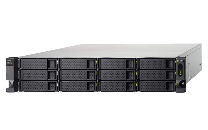 12-bay 2U rackmount USB-C 3.1 Gen2 10Gbps JBOD expansion unit redundant PSU with a 1-meter USB-C to USB-A 3.1 Gen2 cable. thumbnail