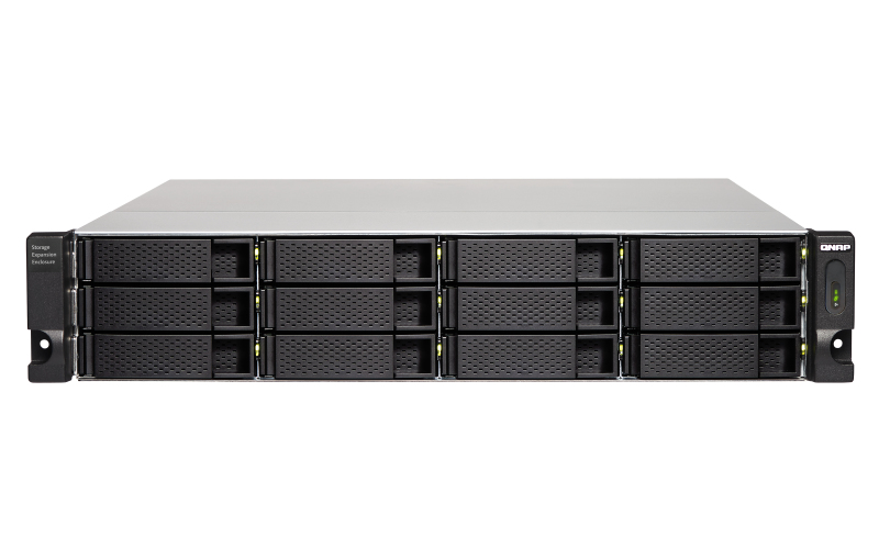 12-bay 2U rackmount USB-C 3.1 Gen2 10Gbps JBOD expansion unit redundant PSU with a 1-meter USB-C to USB-A 3.1 Gen2 cable. thumbnail