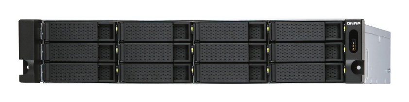 12-bay 2U rackmount SATA JBOD expansion unit redundant PSU with a QXP-1600eS PCIe SATA host card and 3 SFF-8088 to SFF-8644 SAS/SATA 6Gb/s external cables. thumbnail