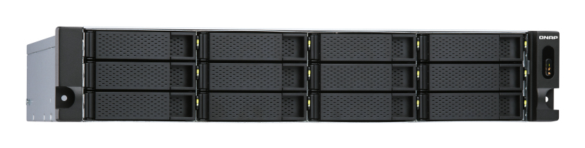 12-bay 2U rackmount SATA JBOD expansion unit redundant PSU with a QXP-1600eS PCIe SATA host card and 3 SFF-8088 to SFF-8644 SAS/SATA 6Gb/s external cables. thumbnail