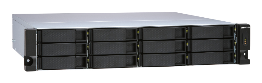 12-bay 2U rackmount SATA JBOD expansion unit redundant PSU with a QXP-1600eS PCIe SATA host card and 3 SFF-8088 to SFF-8644 SAS/SATA 6Gb/s external cables. thumbnail