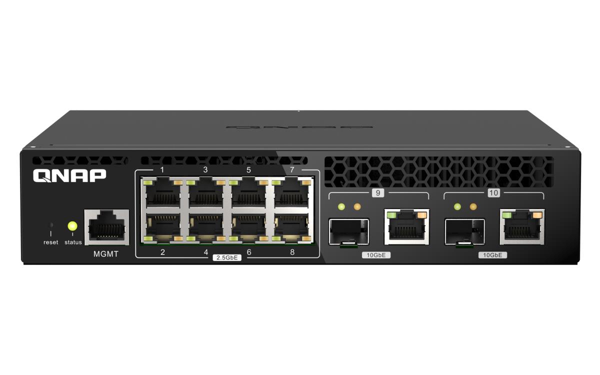 QSW-M2108R-2C 8 port 2.5Gbps 2 port 10Gbps SFP+/ NBASE-T Combo web managed switch rackmount design new rack mount kit thumbnail