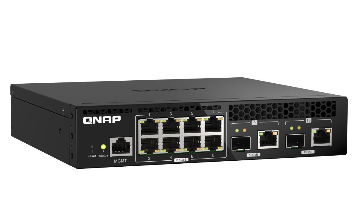 QSW-M2108R-2C 8 port 2.5Gbps 2 port 10Gbps SFP+/ NBASE-T Combo web managed switch rackmount design new rack mount kit thumbnail