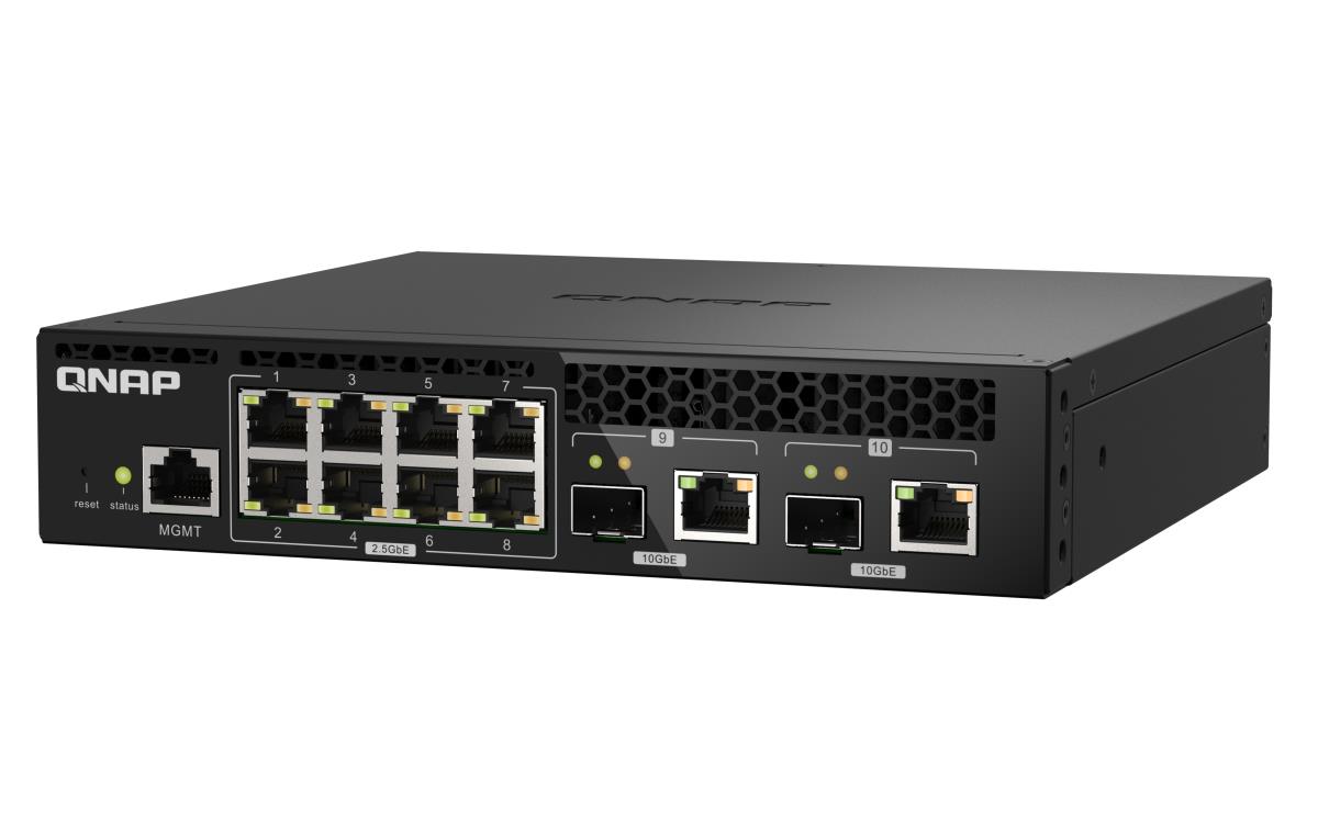 QSW-M2108R-2C 8 port 2.5Gbps 2 port 10Gbps SFP+/ NBASE-T Combo web managed switch rackmount design new rack mount kit thumbnail