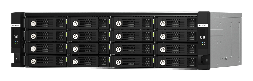 16-bay 3U rackmount SAS 12Gbps JBOD dual controller expansion enclosure with SAS expander 2.5in/3.5in SAS 12Gbps drives (2.5in SATA 6Gbps drives w/optional QDA-SA2 accessory) 3 x SFF-8644 Mini-SAS HD SAS 12Gbps ports per controller redundant PSU thumbnail