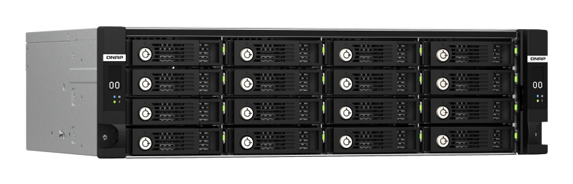 16-bay 3U rackmount SAS 12Gbps JBOD dual controller expansion enclosure with SAS expander 2.5in/3.5in SAS 12Gbps drives (2.5in SATA 6Gbps drives w/optional QDA-SA2 accessory) 3 x SFF-8644 Mini-SAS HD SAS 12Gbps ports per controller redundant PSU thumbnail