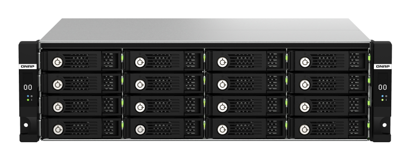 16-bay 3U rackmount SAS 12Gbps JBOD dual controller expansion enclosure with SAS expander 2.5in/3.5in SAS 12Gbps drives (2.5in SATA 6Gbps drives w/optional QDA-SA2 accessory) 3 x SFF-8644 Mini-SAS HD SAS 12Gbps ports per controller redundant PSU thumbnail