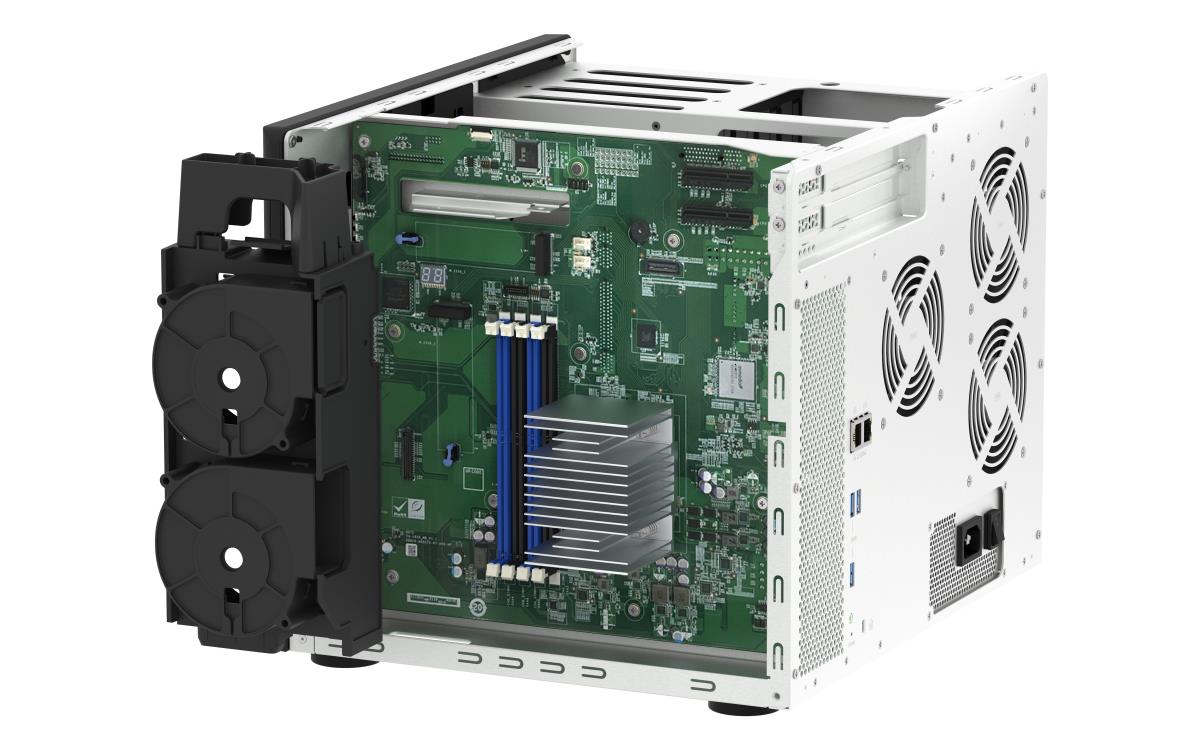 16-Bay NAS | Intel Atom C5125 8-core/8-thread 2.8GHz processor | 8 GB UDIMM DDR4 non-ECC (1 x 8GB) | 4 x UDIMM DDR4 slots with ECC supported | 16 x 2.5in/3.5in SATA HDD/SSD bays + 4 x 2.5in SATA SSD bays | 2 x M.2 2280 PCIe Gen3 x2 slots | thumbnail