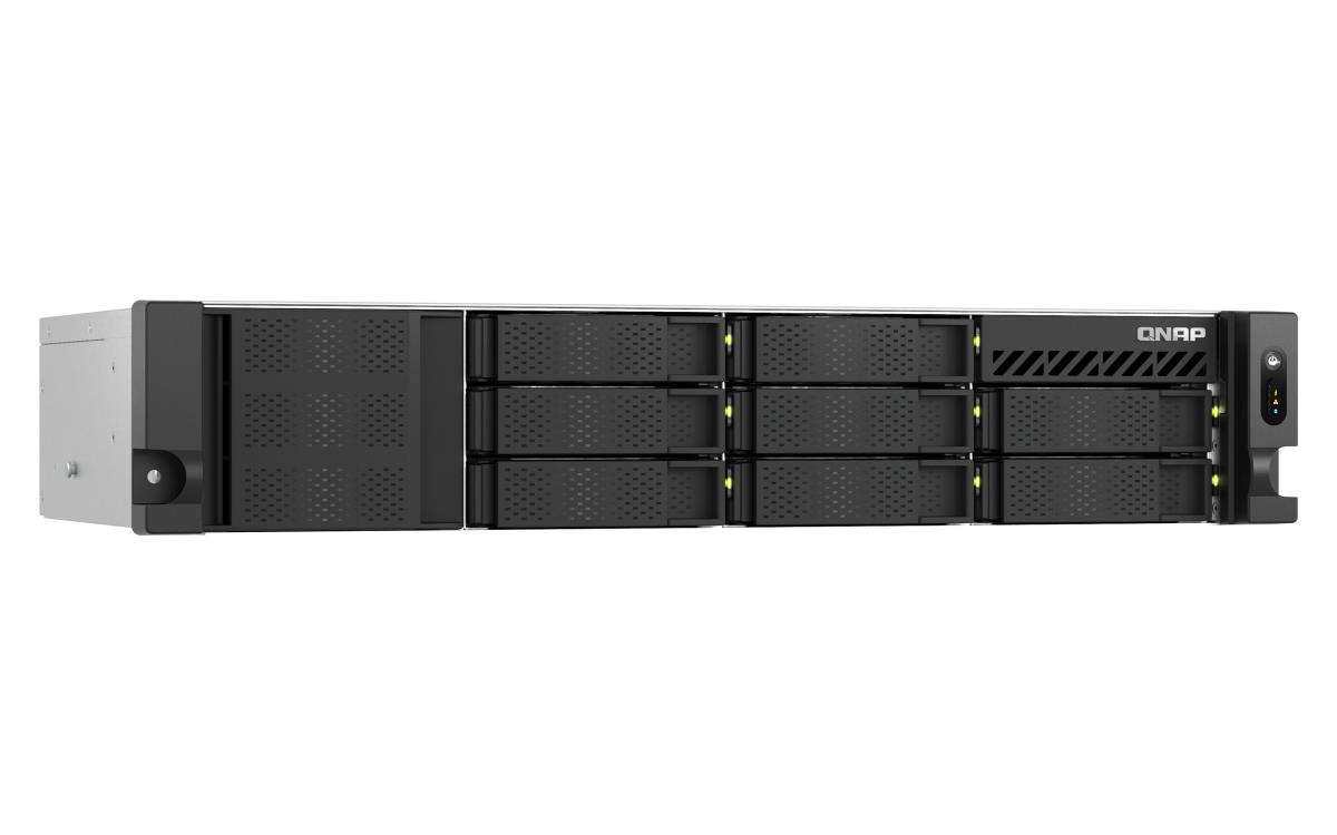 8-bay short depth rackmount NAS Intel Atom C5125 8C 2.8GHz 8GB RAM 2 x 2.5GbE 2 x M.2 2280 2 x PCIe Gen3 x4 4 x USB 3.2 Gen1 ports (5Gbps) 1 x 250W PSU thumbnail