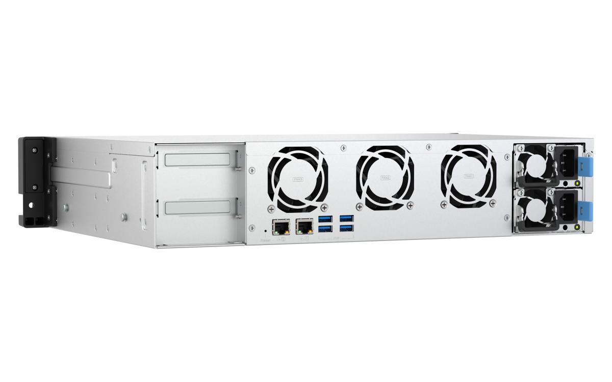 8-bay short depth rackmount NAS Intel Atom C5125 8C 2.8GHz 8GB RAM 2 x 2.5GbE 2 x M.2 2280 2 x PCIe Gen3 x4 4 x USB 3.2 Gen1 ports (5Gbps) 1 x 250W PSU thumbnail