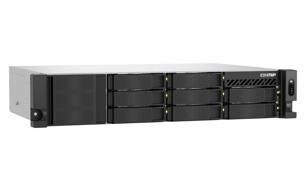 8-bay short depth rackmount NAS Intel Atom C5125 8C 2.8GHz 8GB RAM 2 x 2.5GbE 2 x M.2 2280 2 x PCIe Gen3 x4 4 x USB 3.2 Gen1 ports (5Gbps) 1 x 250W PSU thumbnail