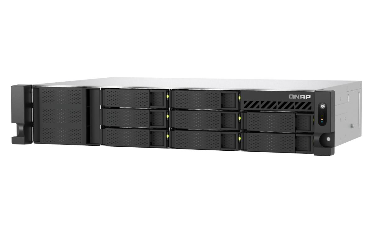 8-bay short depth rackmount NAS Intel Atom C5125 8C 2.8GHz 8GB RAM 2 x 2.5GbE 2 x M.2 2280 2 x PCIe Gen3 x4 4 x USB 3.2 Gen1 ports (5Gbps) 1 x 250W PSU thumbnail