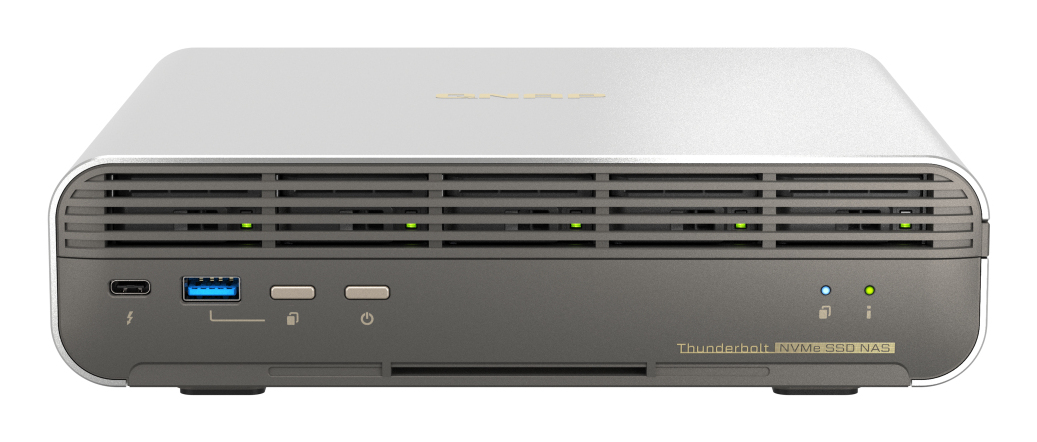 EU Product - - TBS-H574TX - NAS-Server - 5 Sch�chte - RAID RAID 0, 1, 5, 6, 10, 50, JBOD, 60, 60 Hot Spare - RAM 12 GB 2.5 Gigabit Ethernet / 10 Gigabit Ethernet iSCSI Support thumbnail