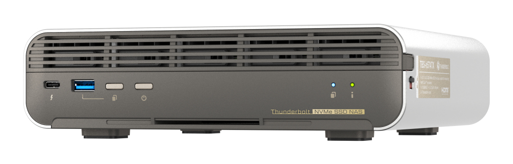EU Product - - TBS-H574TX - NAS-Server - 5 Sch�chte - RAID RAID 0, 1, 5, 6, 10, 50, JBOD, 60, 60 Hot Spare - RAM 12 GB 2.5 Gigabit Ethernet / 10 Gigabit Ethernet iSCSI Support thumbnail