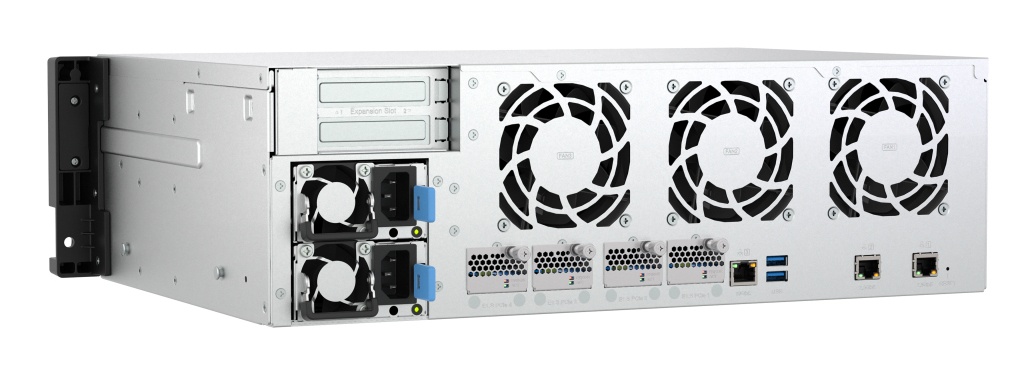 3U short-depth Rackmount NAS | 12x3.5in & 4xE1.S | Intel Atom C5125 8C 2.8GHz | 8GB RAM | 2 x 2.5GbE  | 1 x 10GBASE-T  | 2 x PCIe Gen3 x4 | 2 x 550W redundant PSU thumbnail