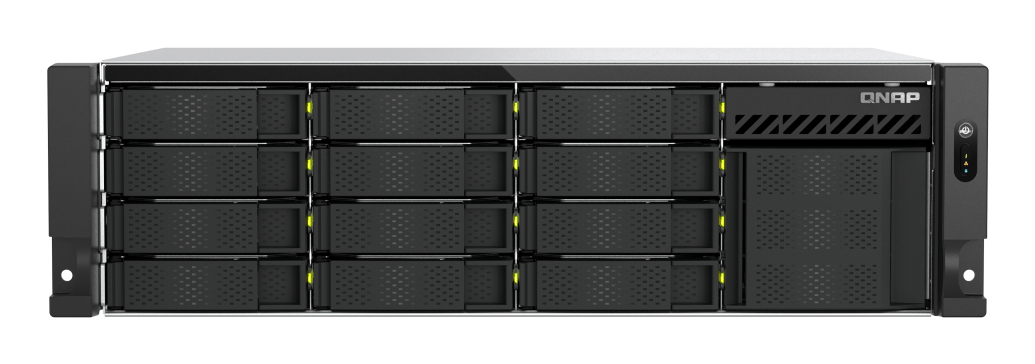 3U short-depth Rackmount NAS | 12x3.5in & 4xE1.S | Intel Atom C5125 8C 2.8GHz | 8GB RAM | 2 x 2.5GbE  | 1 x 10GBASE-T  | 2 x PCIe Gen3 x4 | 2 x 550W redundant PSU thumbnail