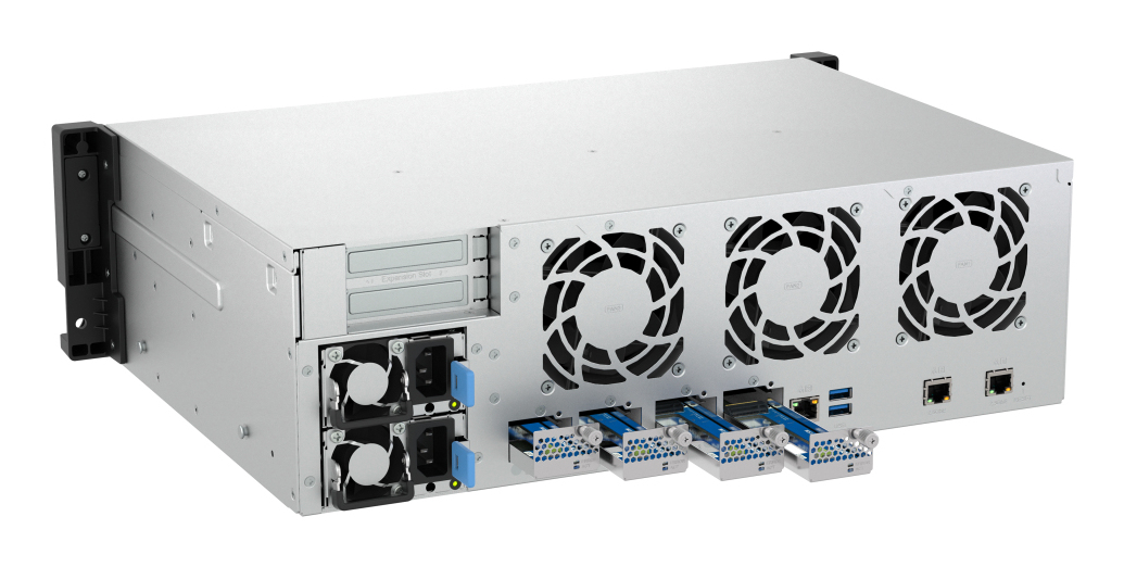 3U short-depth Rackmount NAS | 12x3.5in & 4xE1.S | Intel Atom C5125 8C 2.8GHz | 8GB RAM | 2 x 2.5GbE  | 1 x 10GBASE-T  | 2 x PCIe Gen3 x4 | 2 x 550W redundant PSU thumbnail