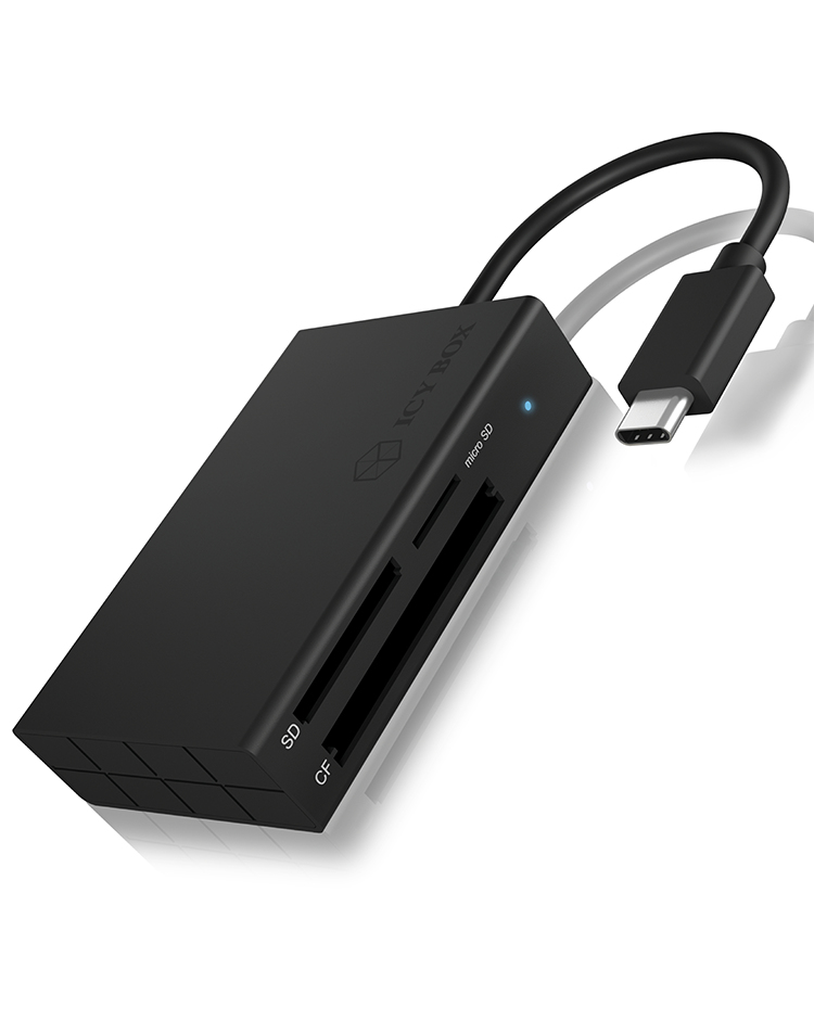 EU Product - Adapter IcyBox ext. Kartenleser USB TypeC -> SD/microSD/CF retail thumbnail