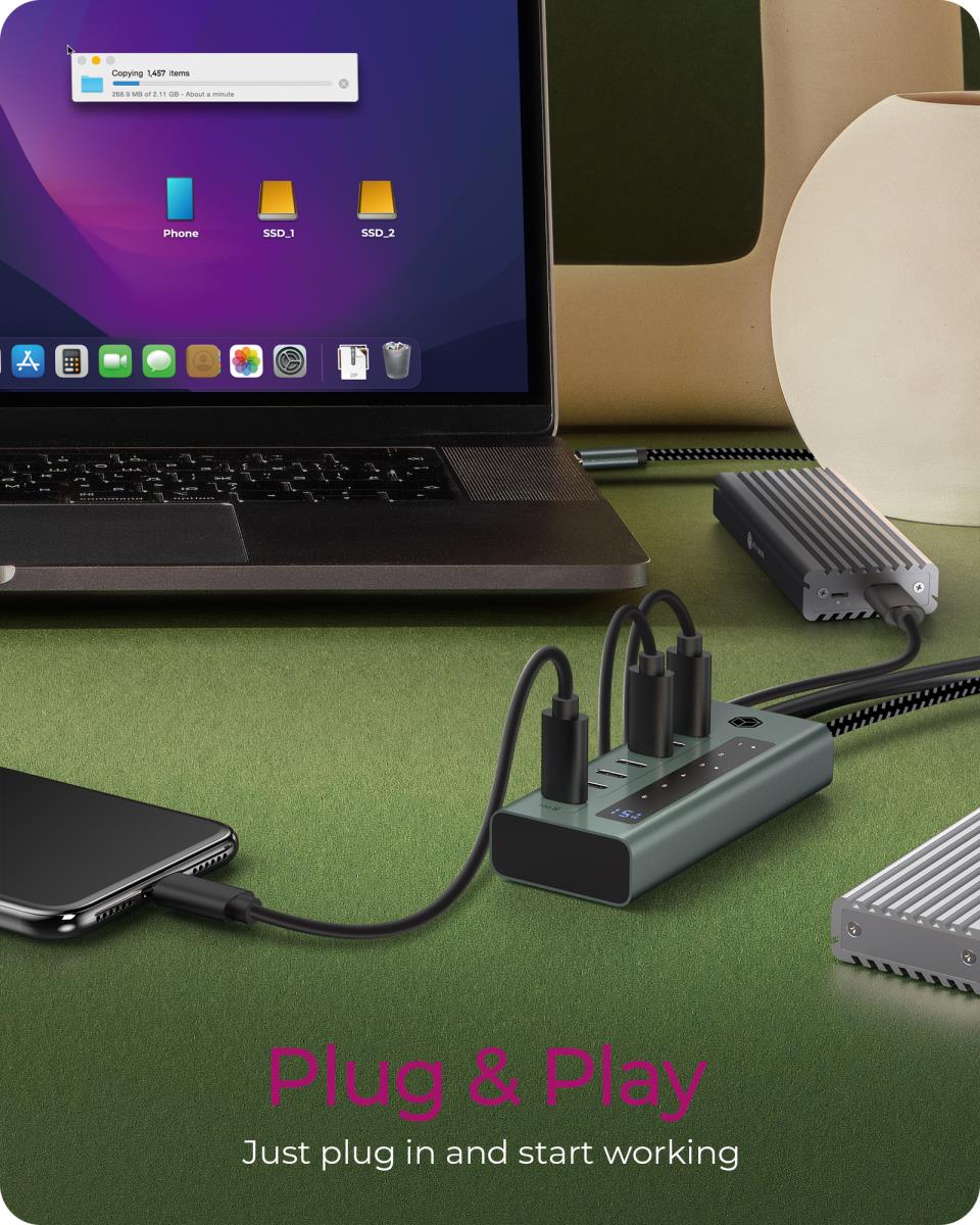 EU Product - Hub  7-Port IcyBox Hub USB 3.2 Gen 2 Type-C retail thumbnail