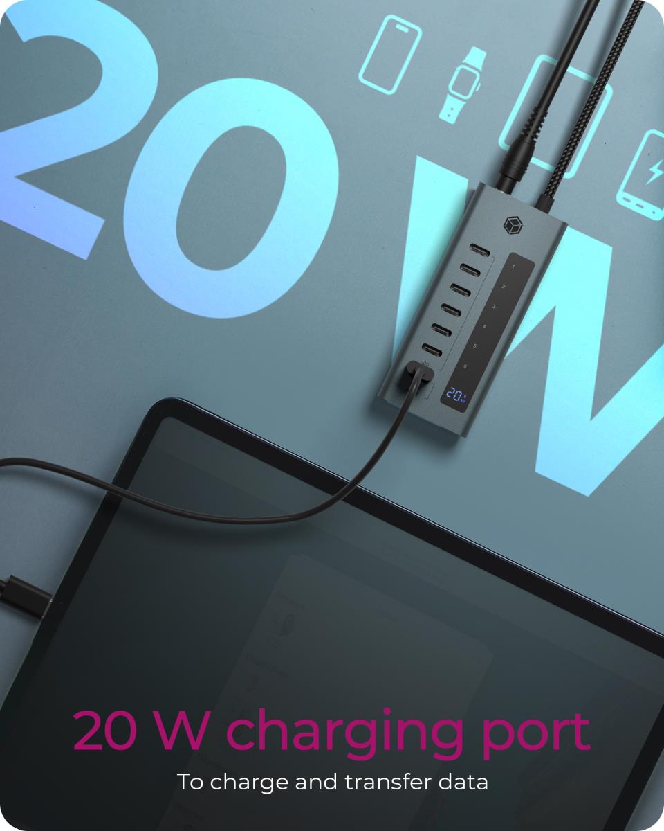 EU Product - Hub  7-Port IcyBox Hub USB 3.2 Gen 2 Type-C retail thumbnail