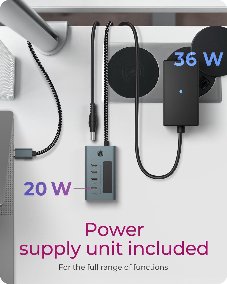 EU Product - Hub  4-Port IcyBox Hub USB 3.2 Gen 2 Type-C retail thumbnail
