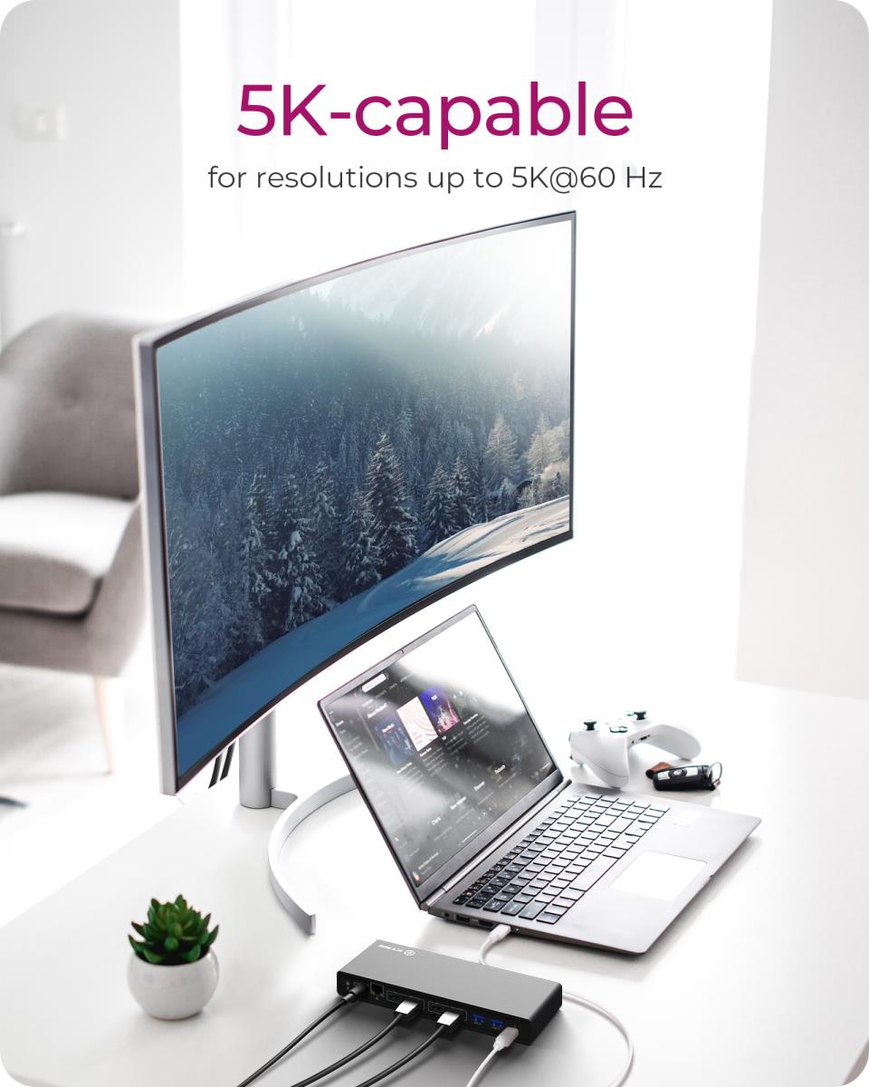 EU Product - Dockingstation IcyBox USB Type-C mit 2 Videoschnittstellen retail thumbnail