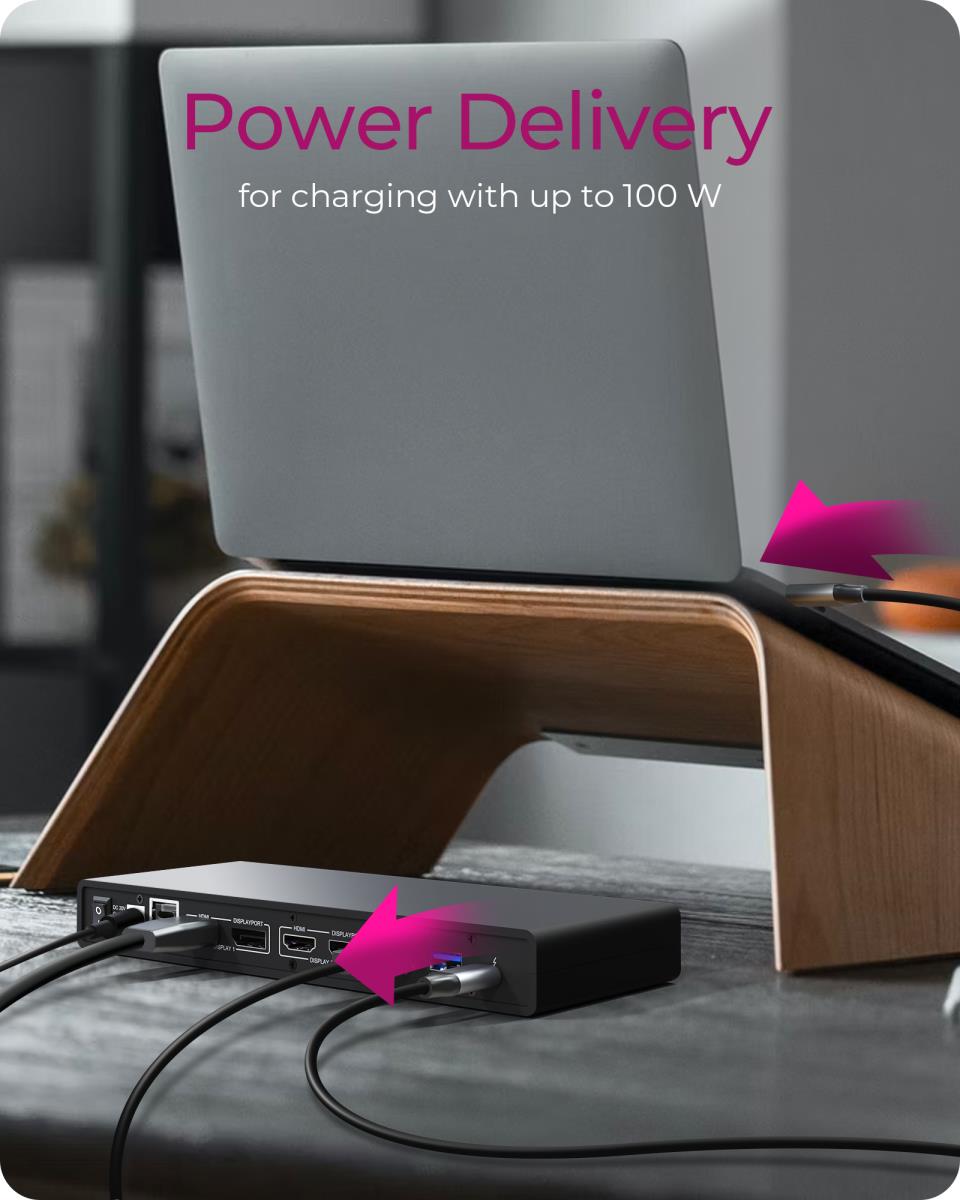 EU Product - Dockingstation IcyBox USB Type-C mit 2 Videoschnittstellen retail thumbnail