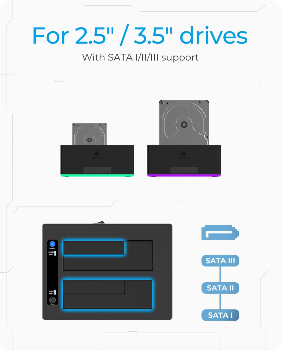 EU Product - Docking- & Klonstation IcyBox 2,5
