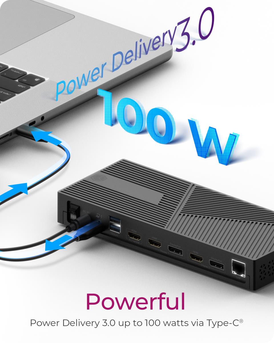 EU Product - Dockingstation IcyBox Hybrid mit dreifacher Videoausgabe retail thumbnail