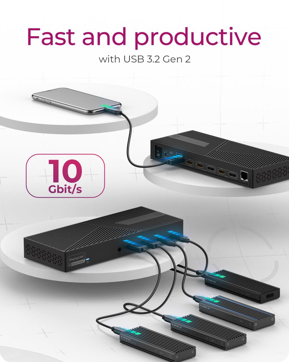 EU Product - Dockingstation IcyBox Hybrid mit dreifacher Videoausgabe retail thumbnail