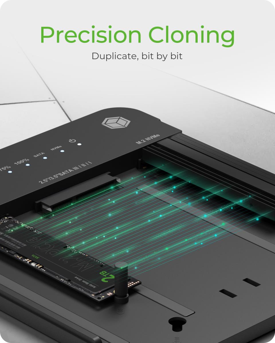 EU Product - IB-2915MSCL-C31 - Docking & CloneStation fr M.2 NVMe & SATA SSD & 2.5/3.5 thumbnail