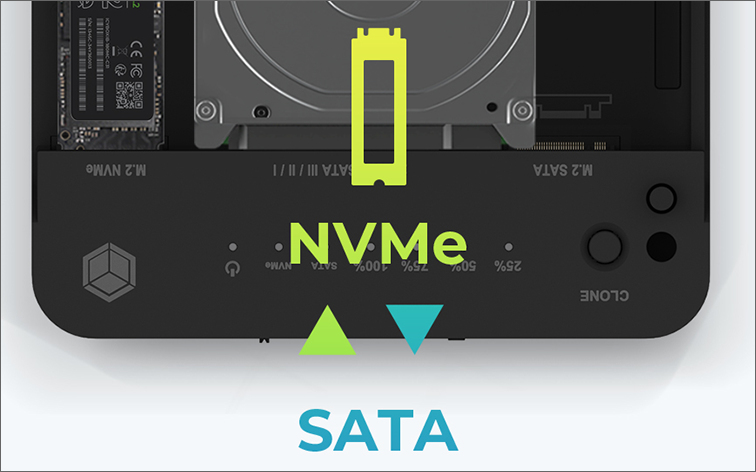 EU Product - IB-2915MSCL-C31 - Docking & CloneStation fr M.2 NVMe & SATA SSD & 2.5/3.5 thumbnail
