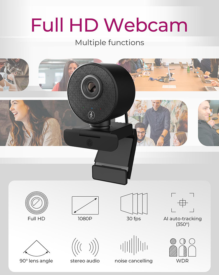 EU Product - IcyBox Full-HD Webcam IB-CAM501-HD mit Mikrofon thumbnail