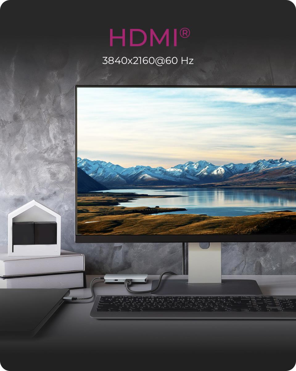 EU Product - Dockingstation 6 in 1 1xHDMI 4K60Hz 4x Usb-A thumbnail