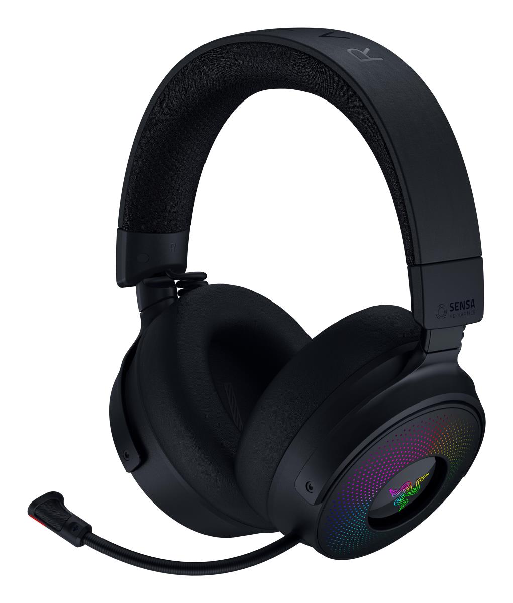 Kraken V4 PRO - Headset - full size - Bluetooth / 2.4 GHz radio frequency - wireless, wired - USB-A, 3.5 mm jack thumbnail