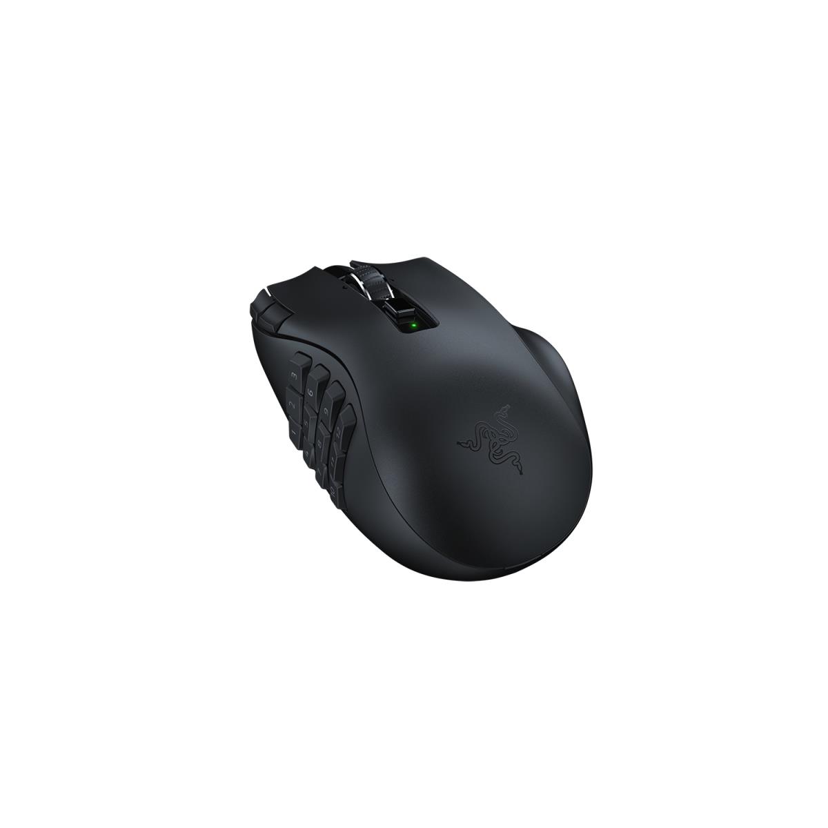 Naga V2 HyperSpeed - Mouse - ergonomic - right-handed - optical - 21 buttons - wireless - Bluetooth, 2.4 GHz - USB wireless receiver thumbnail