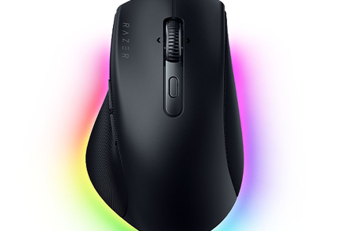 Pro Click - Mouse - ergonomic - right-handed - optical - 9 buttons - wireless, wired - Bluetooth, 2.4 GHz, USB-C thumbnail