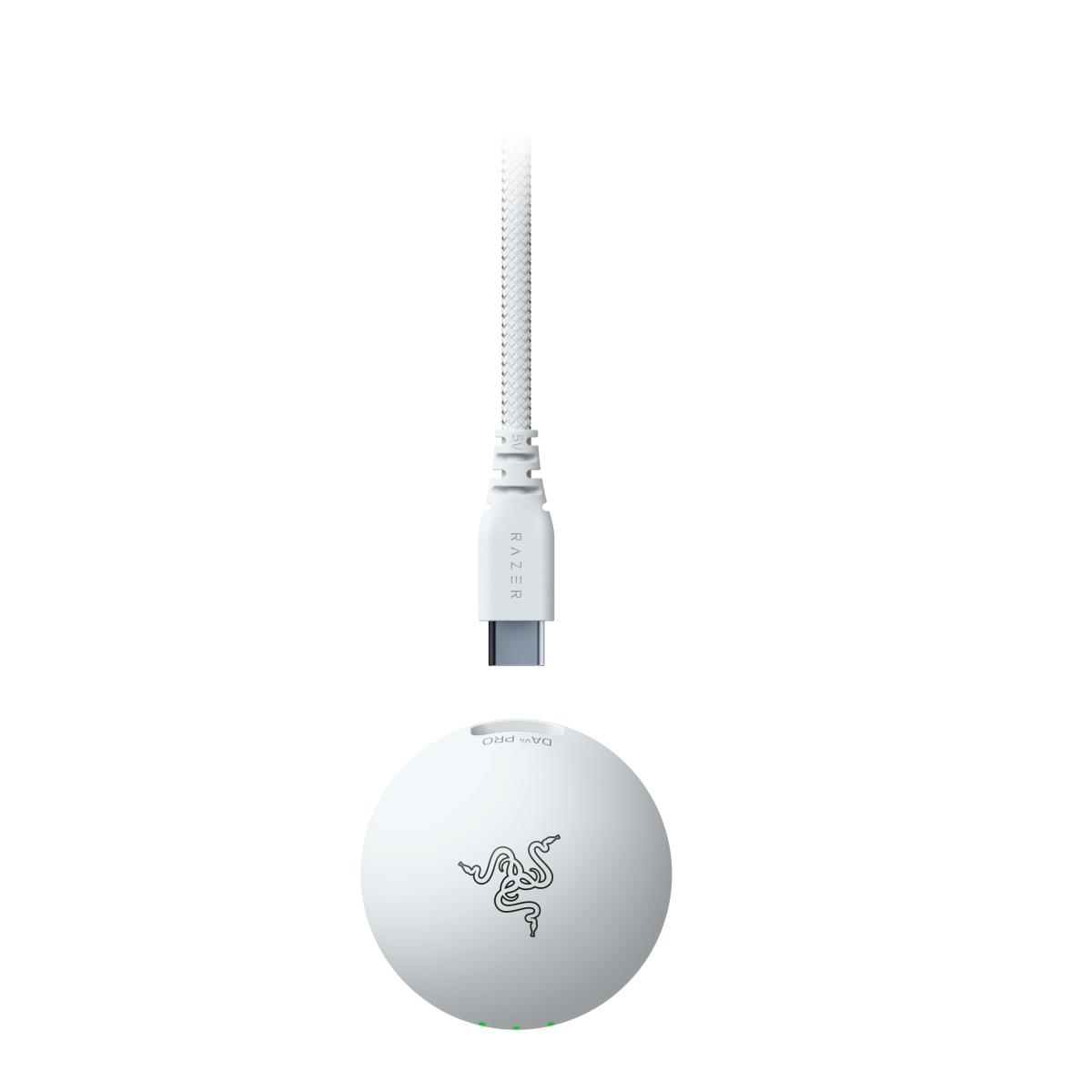 DeathAdder V4 Pro - Mouse - ergonomic - right-handed - optical - 6 buttons - wireless, wired - USB - white thumbnail